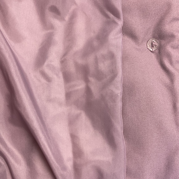 Vintage Ms. Freddi International Coat Mauve Size 14 With Ceramic Flower Button - Picture 5 of 9